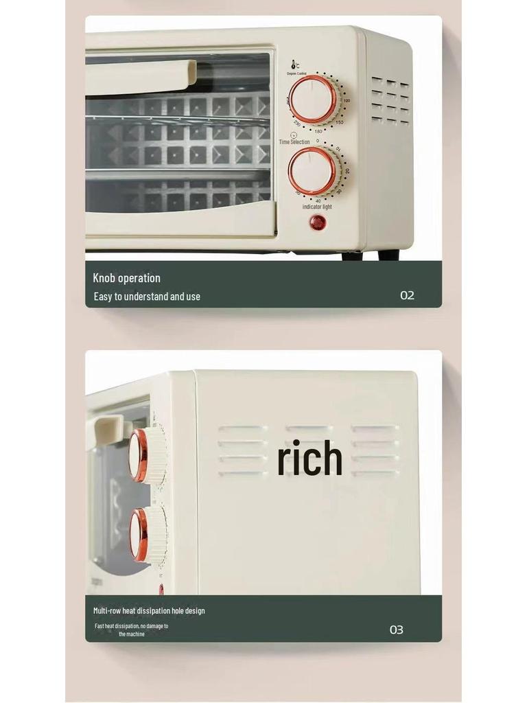 Xianke 12L Multifunction Electric Oven - Compact, Automatic, Large Capacity, Desktop Baking Appliance