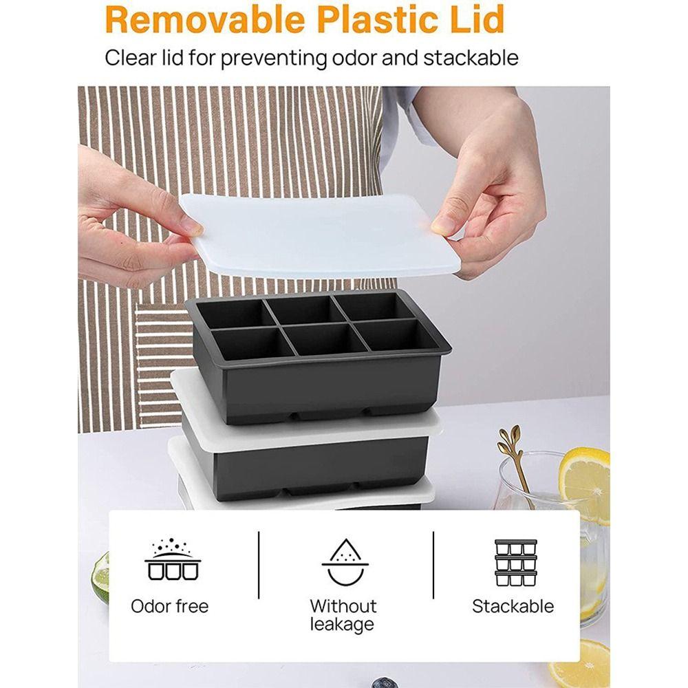 Кухонные аксессуары Многоразовая силиконовая форма пищевого класса Квадратная форма Форма для льда Форма для кубиков льда Форма для ледяных шариков