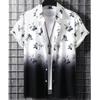 Цветочный 3D-принт гавайская рубашка для мужчин и женщин мода отложной воротник гавайские пляжные рубашки мужская блузка мужская летняя рубашка с цветочным принтом
