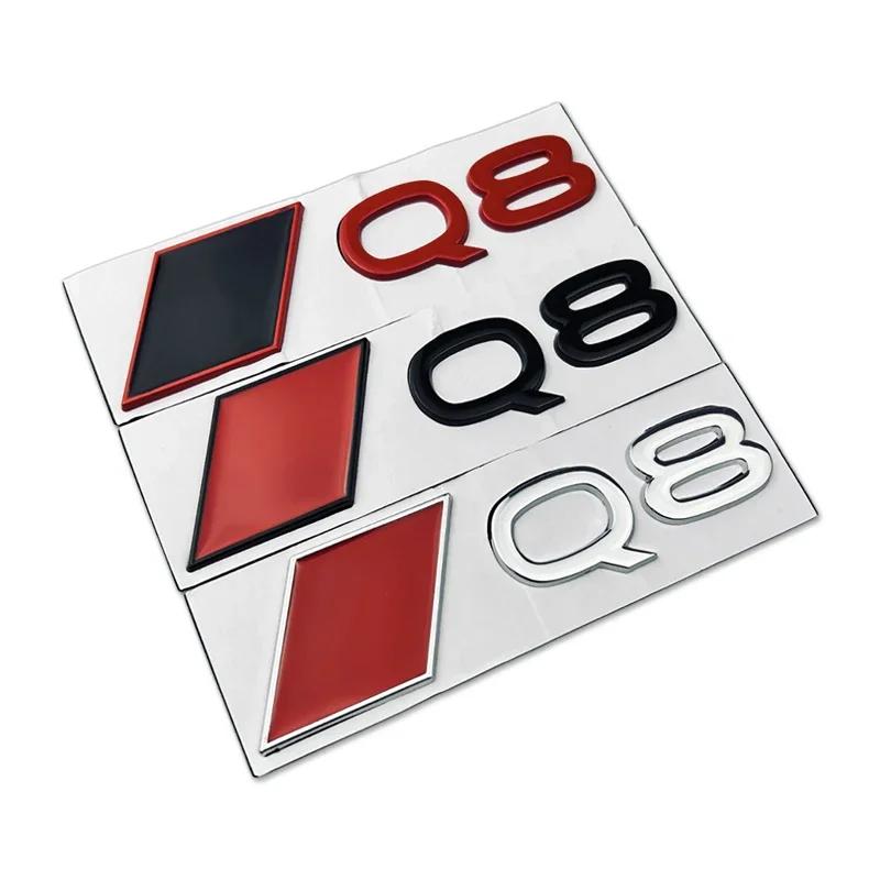 2026 Car Fender Side Metal Sticker Rear Trunk Badge Decal for 4UYUE Q8 Logo Q1 Q2 Q3 A4 A5 A6L A8 S4 S5 S7 RS3 RS4 TTS Accessories
