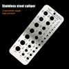 Stainless Steel 29-Hole Drill Gauge With High Contrast Markings Durable Quick Precise Measuring 1/16 Inch To 1/2 Inch Size Bits