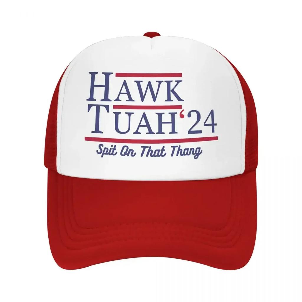 Hawk Tuah Spit On That Thang Trucker Cap Adult Outdoor Funny Hat Sun Hat Racing Cap Breathable Mesh Baseball Cap Summer