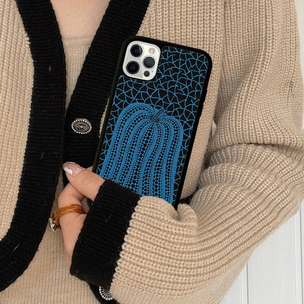 Yayoi Kusama Pumpkin Flower Art For IPhone 17 16 15 14 13 12 11 Pro Max Plus Shockproof PC+TPU Phone Back Cover