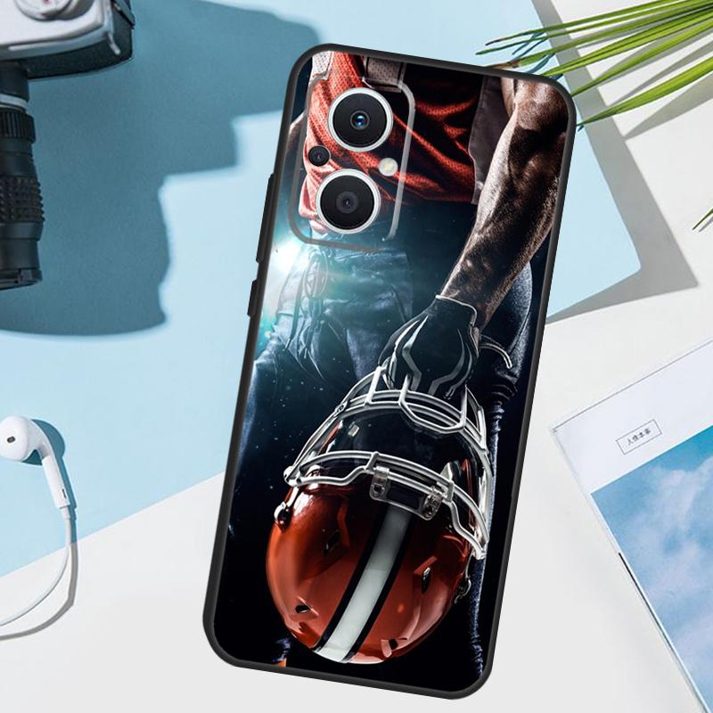 Спортивный чехол для игрока в американский футбол для OPPO Reno 13 F 10 11 12 14 Pro 11F 12F 14F 7 8 Lite OPPO Find X9 X8 X5 X6 Pro