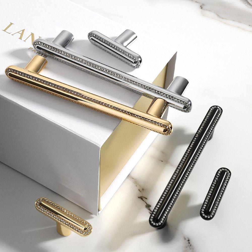 Diamond Crystal Crystal Drawer Pulls Zinc Alloy Furniture Hardware Handles Shoe Cabinet