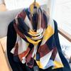 2024 Four Seasons Universal Thin Cotton And Hemp Sunscreen Silk Scarf Shawl Dual Purpose External Air Conditioning Room Neck Protection