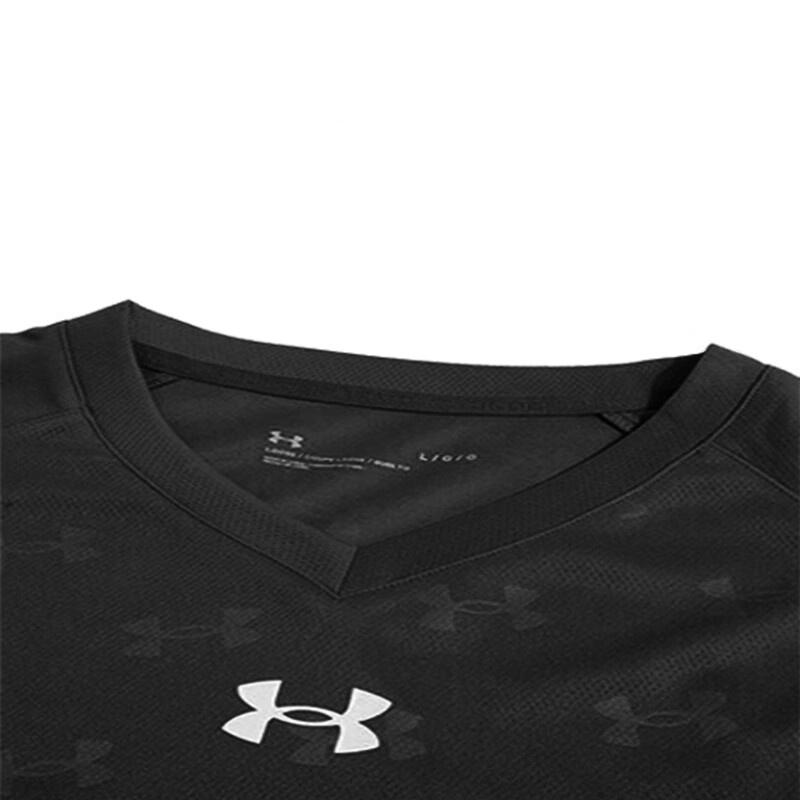 Under Armour Quick-Dry Loose Short Sleeve Training Knit Shorts Casual Sports Set Unisex Sets Black 21500531-001+21500204-001