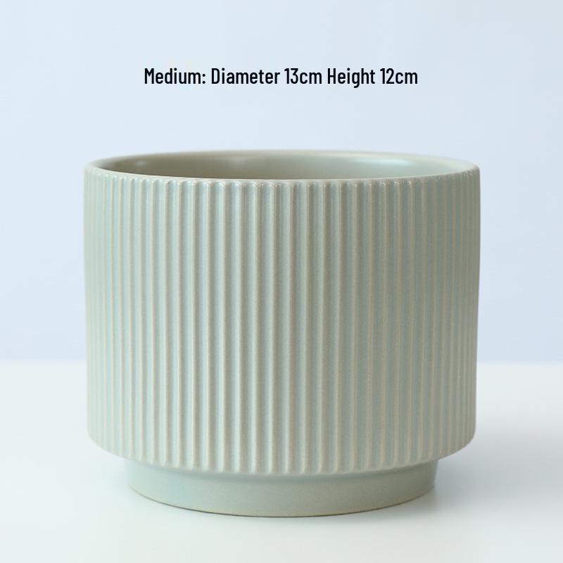 Керамический горшок для орхидей - Белая легкая роскошь, Минималистичный скандинавский дизайн для гостиной