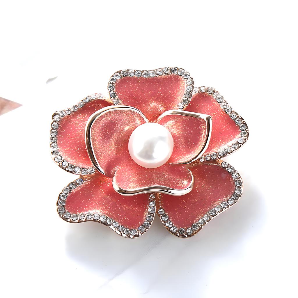 Xiaoxiangfeng эмалевая брошь камелия элитный женский французский корсаж элитный темпераментный костюм булавка аксессуары