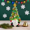 Yousheng Lighted Christmas Gnome Tree 6" Resin Faceless Old Man Christmas Tree with Multicolored Lights for Tabletop Home Room Fireplace Decor