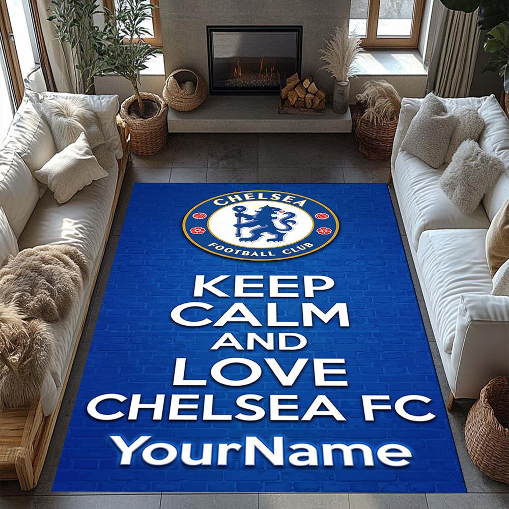 Chelsea Customized Name Area Rug Suitable for Playrooms Game Room Dormitory Dining Room Antislip Carpet Decorate Offices Perfect Gift for Women/Men