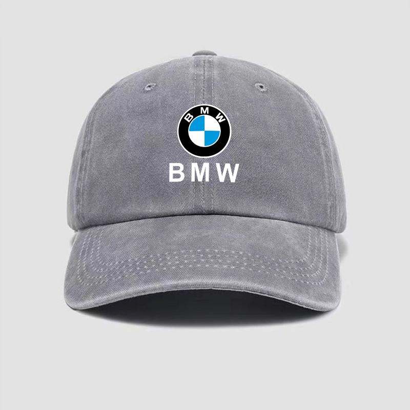 Casual Car Baseball Cap Washed Denim Vintage Hip Hop Caps For BMW 3 5 7 Series G11 G12 G30 G31 G32 G07 X3 X4 X5 X6 X7 Sticker FX0