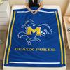 McNeese State Cowboys Print Flannel Blanket High Quality Warm Comfortable Cover for All Seasons Perfect for Gifts Home Decor