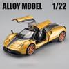 Масштаб 1/22 Huayra Dinastia Supercar, литая под давлением модель автомобиля, игрушечный автомобиль с выдвижным механизмом, звуком и светом для детей, коллекция подарков для мальчиков и девочек