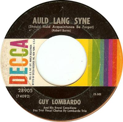 7-дюймовая пластинка GUY LOMBARDO & HIS ROYAL CANADIANS - Auld Lang Syne / Hot Time In The Ol 28905 DECCA США Джаз Б/у