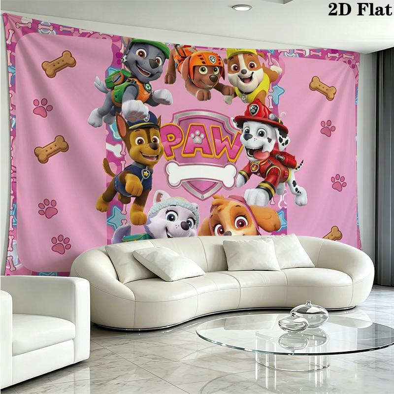 Dogs Cartoon Wall Tapestry Aesthetic Wall Hanging Printed Fabric Blanket Decorative Tapestries for Bedroom Living Room Home Decor