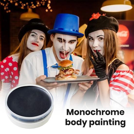 Colored Oil Face Body Paint Large Capacity Red/White/Black Paint Palette Kit Professional Art Theater Halloween Party Cosplay Clown Makeup Palette