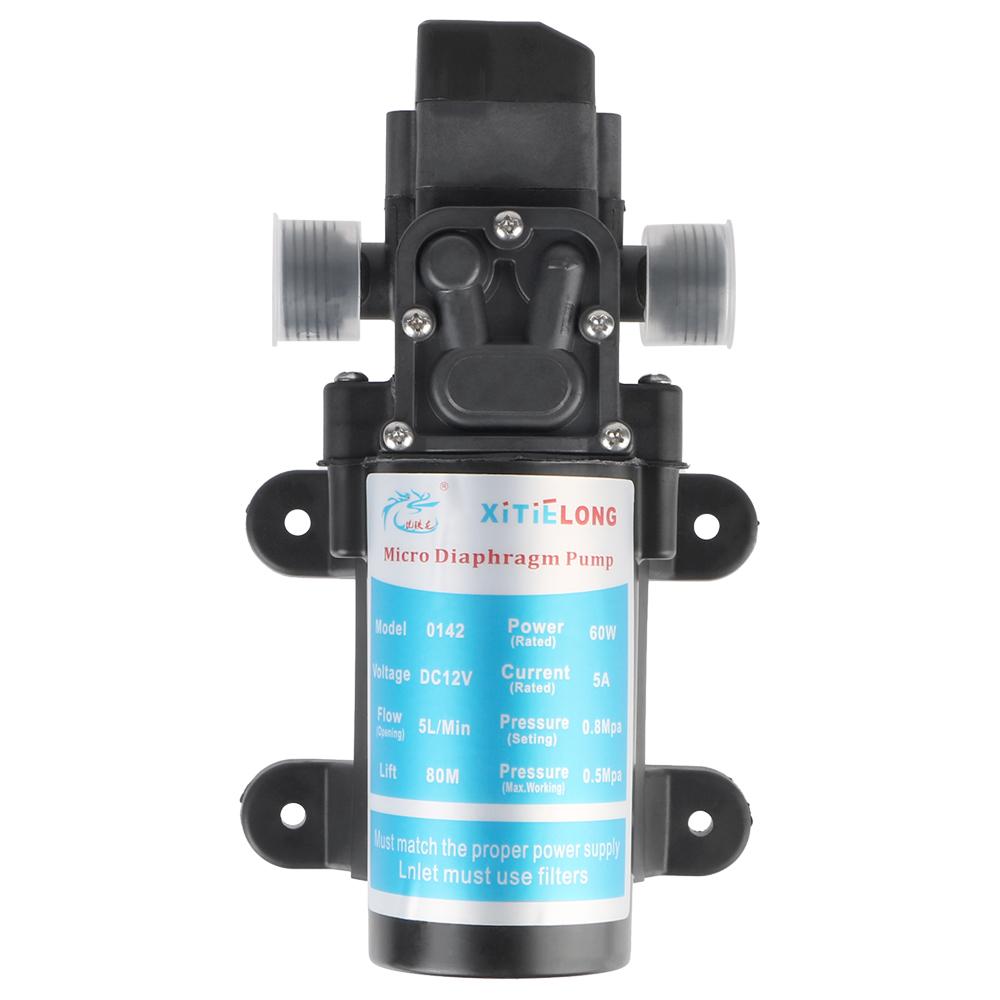 Сельскохозяйственный электрический водяной насос 60 Вт самовсасывающий бустерный насос микровысокого давления мембранный 5 л/мин распыление воды мойка автомобиля DC12V