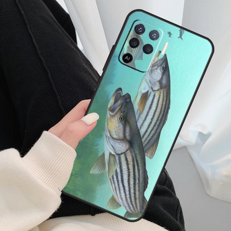 Bass Fishing Baits Lures Hook Case For Oppo A17 A57 A77 A40 A78 A54 A74 A94 A76 A16 A96 A18 A60 A80 A38 A58 A98 A15 A5 Pro