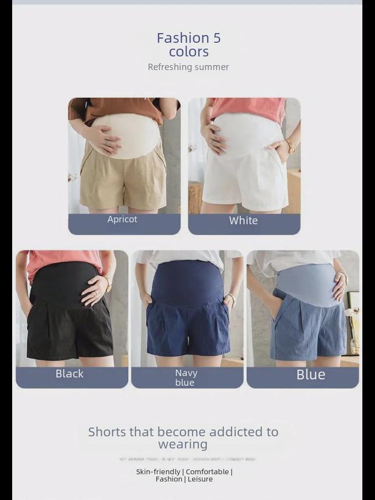 Летние леггинсы свободного кроя для беременных длиной три четверти: Модные повседневные шорты