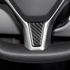 Для Tesla Model X 2016-Model S 2012-натуральное углеродное волокно, внутренняя отделка рулевого колеса автомобиля, декоративная крышка
