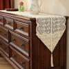 Handcrafted Crochet Table Runner Dining Coffee Rustic Farmhouse Style Cotton Blend Linen Look Decor