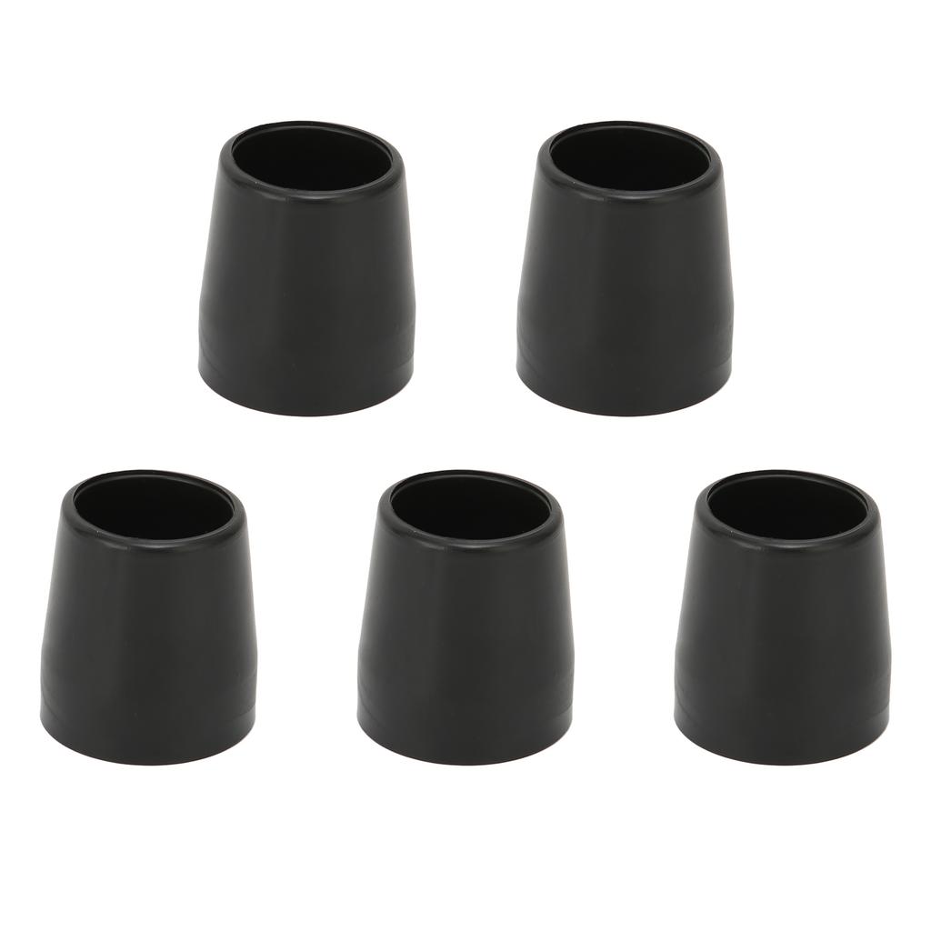 5 Pcs Crutch Tips Thick Rubber Single Angle Cane Foot Cane Walking Stick Crutch Foot PadBlack