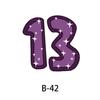24Pcs Lucky Number 13 Temporary Tattoo Stickers Glittering Nightglow Hand Tattoos Idol Concert Rave Accessories for Fans Gift