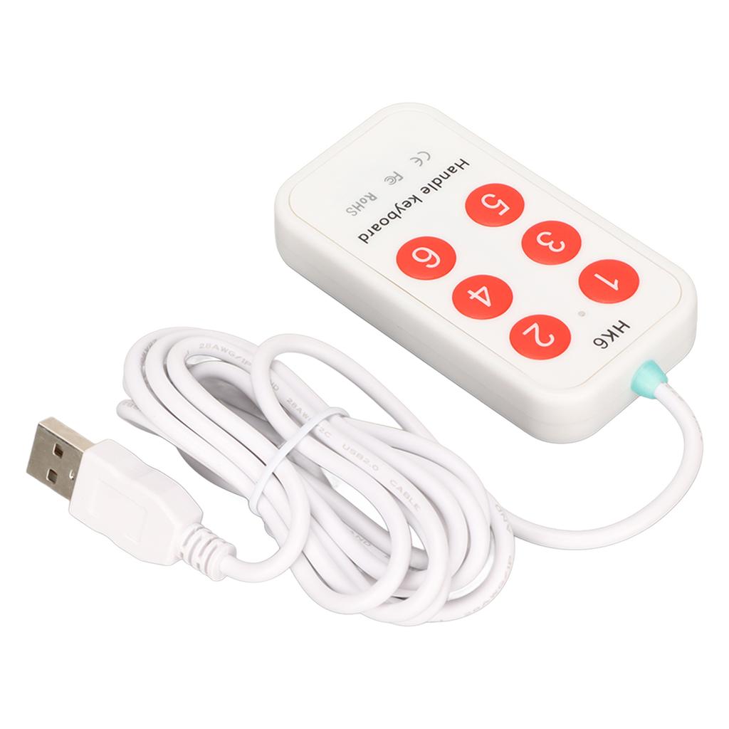 Программируемая клавиатура Маленькая USB 6 клавиш Программирование Настройка Портативный Контроллер-переключатель для сканирования изображений в больнице