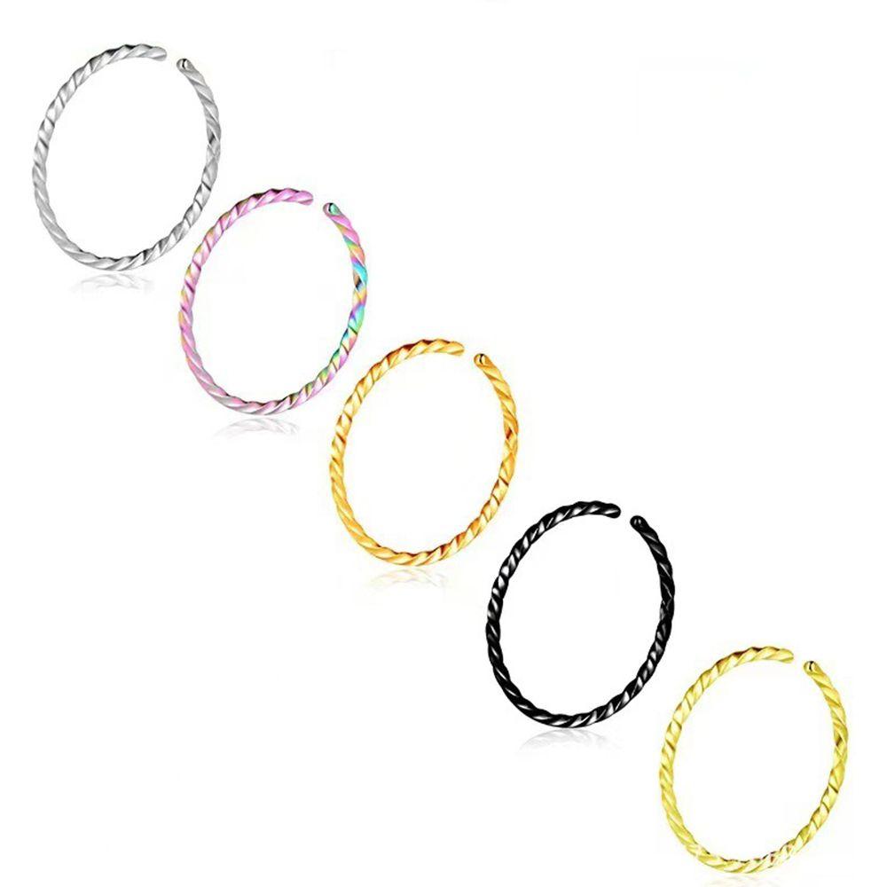 Аксессуары Девушка Подарок Поддельные Пирсинг Твист Кольца Для Носа Корейский Стиль Украшения Для Тела Женщин Носовой Зажим