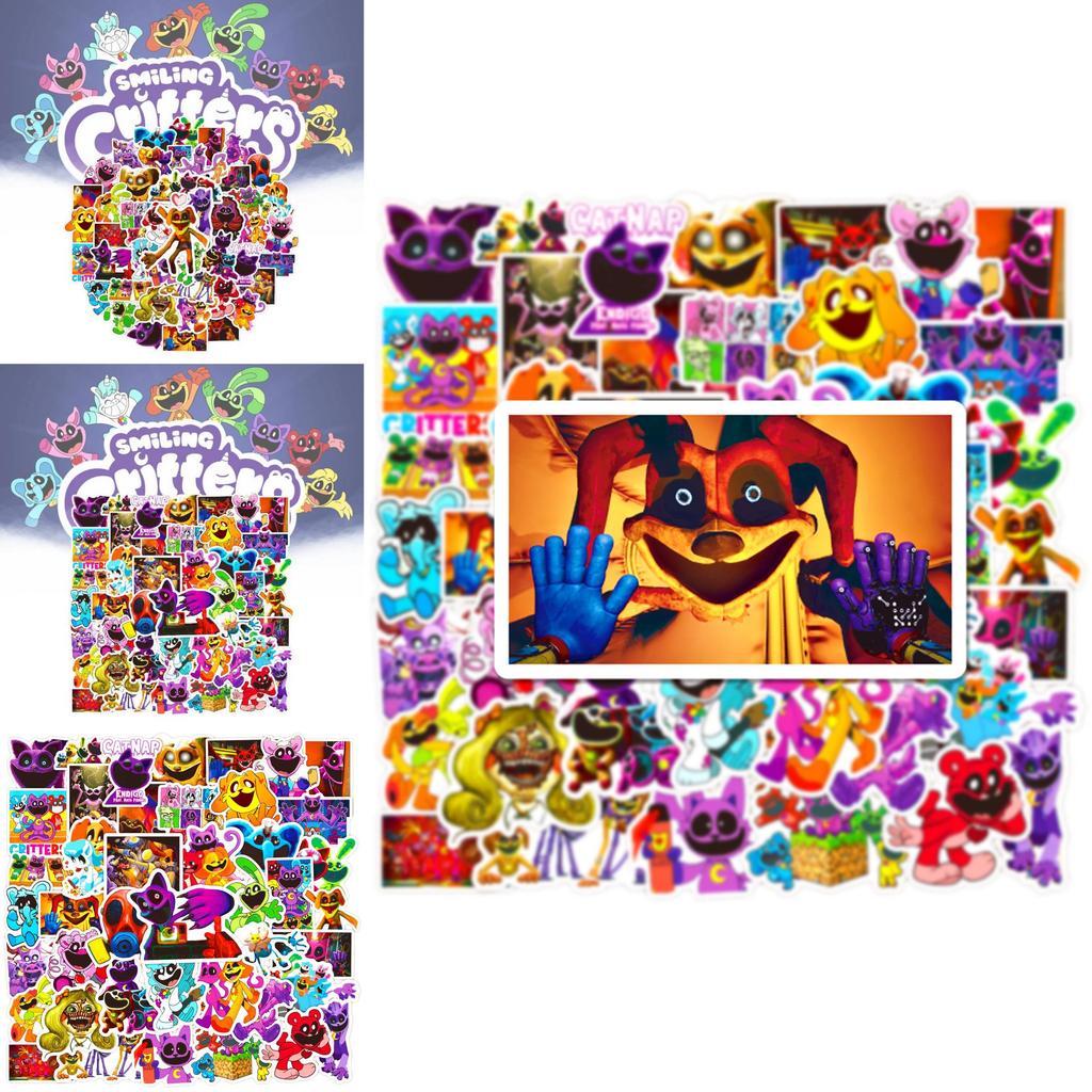 Милые мультяшные наклейки с животными Smiling Critters для автомобиля, ноутбука, телефона, холодильника, водонепроницаемый ПВХ-материал