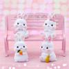 Cute Bunny Cake Decoration Rabbit Animal Ornaments Cake Topper Party Dessert Decor Birthday Party Baby Shower Baking Supplies