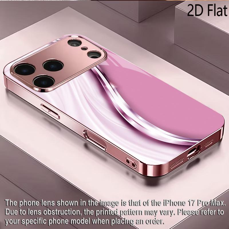 Струящаяся Светящаяся Лента 2D Плоская Для iPhone17 18 16 15 14 13 12 11 Pro Max XS XR 8 7Plus Чехол для Телефона Ударопрочный Защитный Задний Чехол