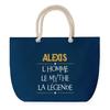 Sac De Plage Bleu Anse Corde Alexis Mythe Légende -jaune Cadeau Anniversaire Noël | Grand Sac De Transport & Sport