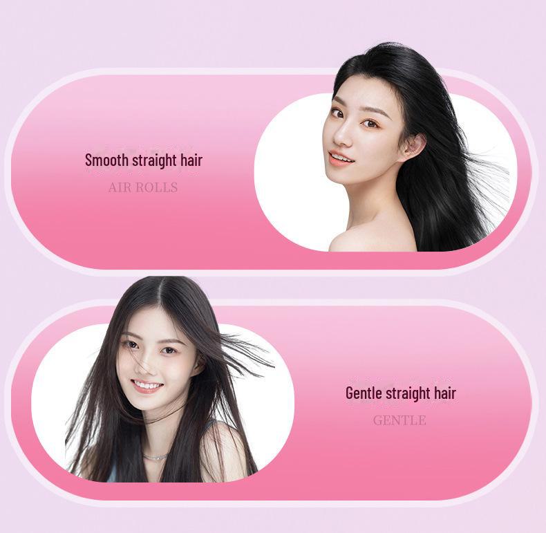 Беспроводная расческа-выпрямитель и плойка двойного назначения - Бережная к волосам с электрической объемной укладкой.