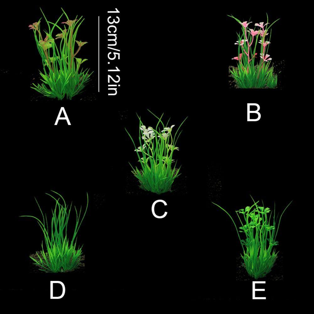 Пластиковые водные зеленые растения 13 см, водные водоросли, орнамент, искусственные растения для аквариума, ландшафт