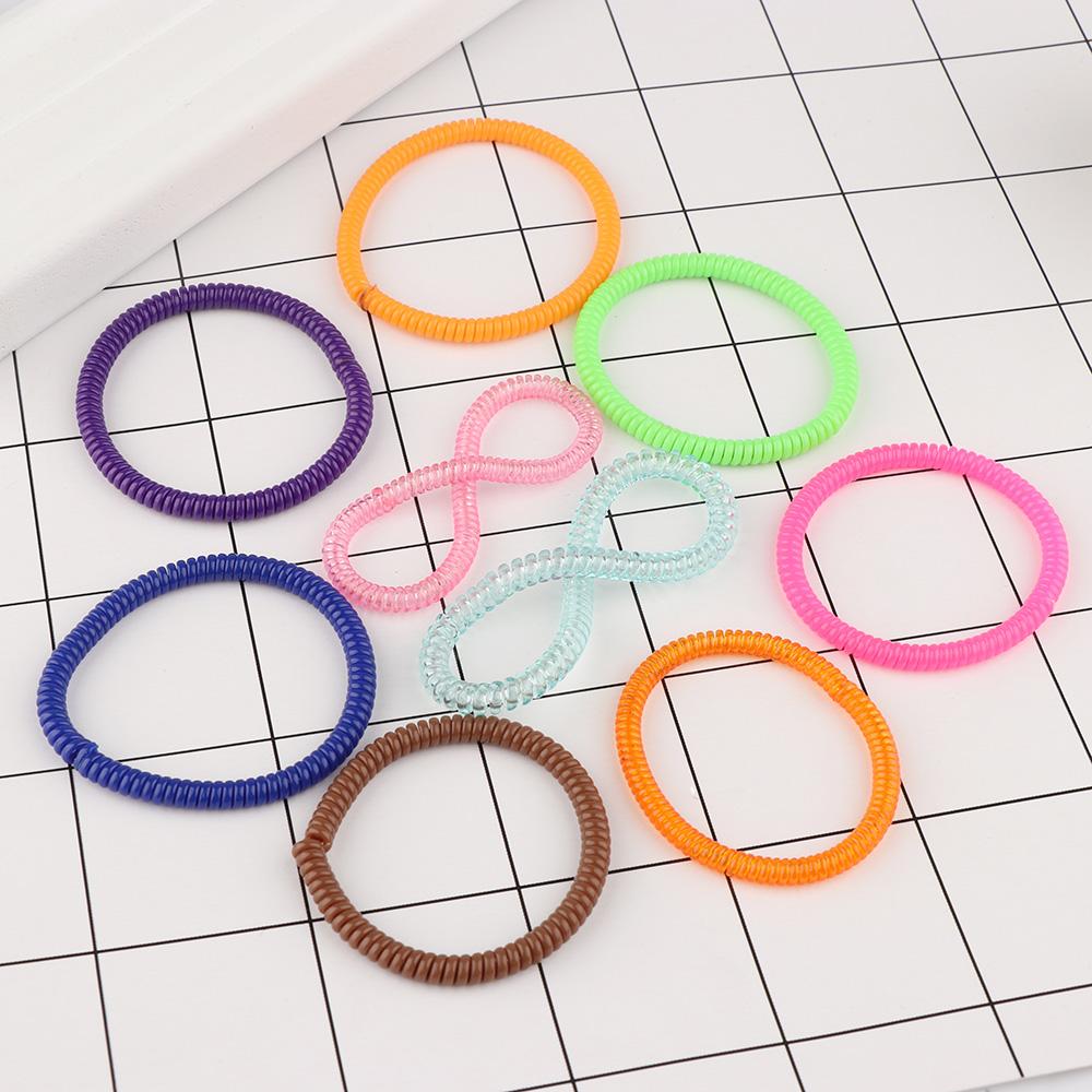20pcs Fashion Super Thin Elastic Hair Ropes Rubber Telephone Wire Ponytail Holder