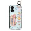 Protective Wrist Strap Phone Case For TCL 505/T509K/T5094 Durable Lanyard Wristband Cute Back Cover Cartoon Silicone