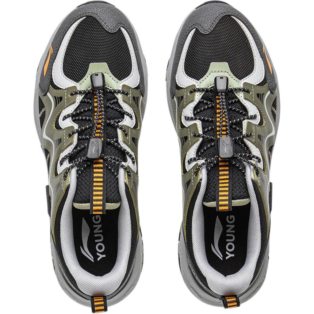 Детские кроссовки для бега Li Ning Удобные Универсальные Амортизирующие Прочные Водонепроницаемые Низкие Детские кроссовки Зеленые YKFV152-1