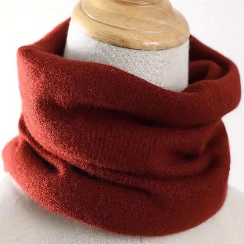 Cozy Cashmere-Blend Knit Neck Gaiter - Windproof, Warm & Breathable Scarf for Women | Perfect for Winter Outdoors