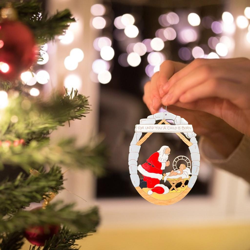 Nativity Christmas Ornament Christmas Ornament Tree Gift Ornament Dog Print Christmas Ornaments Outdoor Home Room Window