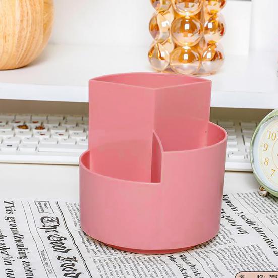 Pen Holder Rotating Pen Organizer Multiple Compartments Stationery Storage Box for Office Home School