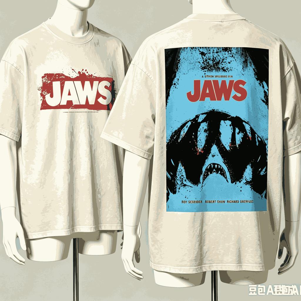 Jaws For Fan Gift Tshirt Unisex Unisex Harajuku Oversized Unisex Short Sleeve Streetwear High Quality Couples Classic Comfortable
