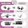 12Lines DIY Big Capacity Dovetail Eyelash Extension Firm Easy-grafting Eyelashes Mix Length C/D Curl Lashes Cluster Soft Ribbon