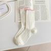 Female Summer Thin New Casual Mesh Candy Color Ear Side In The Tube Stack Socks