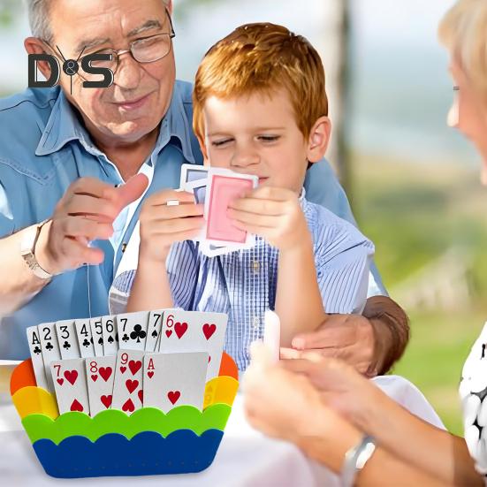 2 шт., держатель для игральных карт Hands-Free для пожилых людей, артрит, пластиковые карты, держатель для игровых карт для вечеринок в покер, семейных вечеров карточных игр