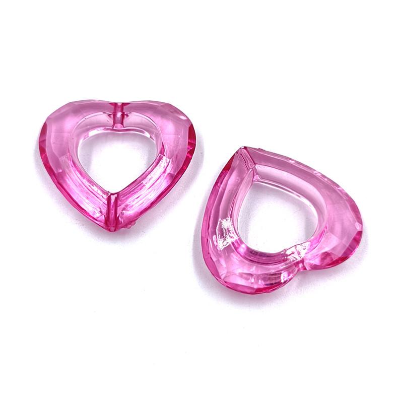 Полые бусины в форме сердца ярких цветов, акриловые принадлежности ручной работы, свободные бусины, 10 шт., для изготовления ювелирных изделий, аксессуары «сделай сам»