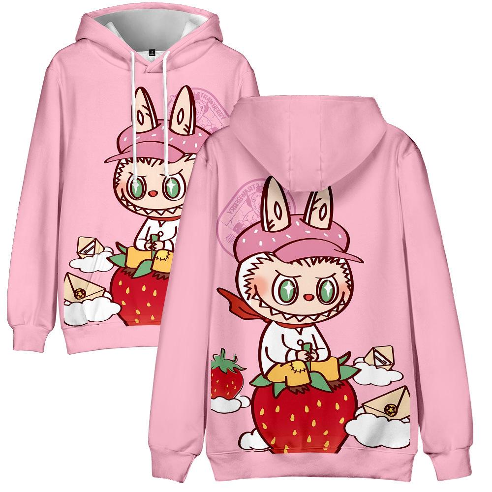 12 цветов LABUBU Printed Men Women Hoodies Casual Pullover Hoodie Fashion Sweatshirts Hip Hop Sweatshirt Clothes
