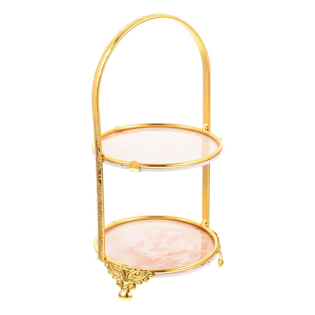 Подставка для торта Десерт Золотая полка для кексов Кофейная станция Декор Фруктовые пирожные Портативный поднос Металлический многослойный кондитерский