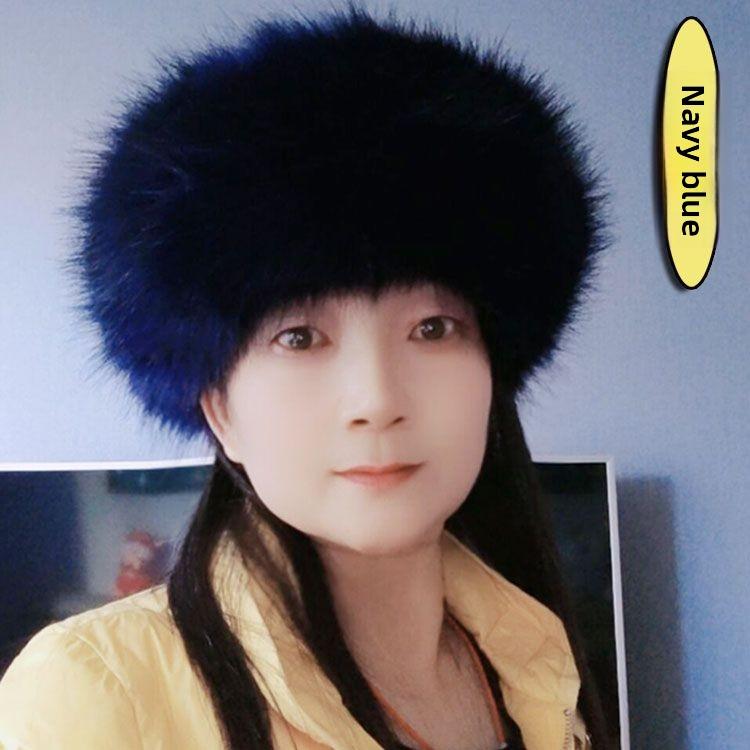 Новая шляпа с большим обхватом головы, шляпа с открытым верхом из искусственного лисьего меха, теплая осенью и зимой, пушистая шляпа-кольцо без верха, модная девушка